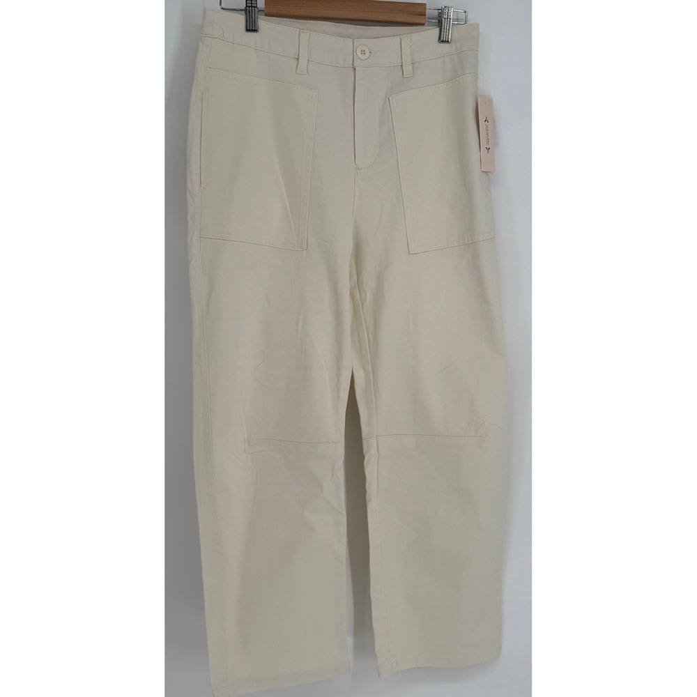 Nanette Lepore Womens High Rise Straight Leg Pants Off-White Sz 8 Orig‎ $68 NEW